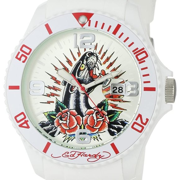 Ed Hardy MH-PR Matterhorn Panther Rose Watch NEW - Picture 1 of 4